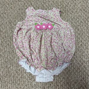 Florence Eiseman Pink Floral Romper